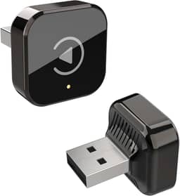 Adaptador Wireless CarPlay Android Auto 2 em 1, Conversor de Cabo para Sem Fio, para compatibilidade com Carplay USB A/C, Plug & Play, Encaixe Angular Discreto, Sem Atrasos para Carros 2016-2024.