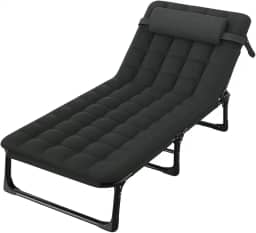 Espreguiçadeira Dobrável Reclinável Praia Piscina 4 posições Revomax Cadeira Espreguiçadeira para Piscina, Praia, Jardim e Varanda – Cama Espreguiçadeira Resistente Design Confortável e Ergonômico