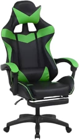 Cadeira Gamer Ergonômica Reclinável Com Apoio De Pés Premium Verde