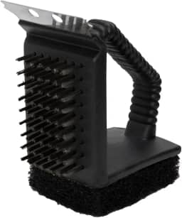 Mimo Style Escova Para Limpar Grelha e Churrasqueira Com Espátula 3 em 1. Feita Em plástico e Suas Cerdas de Aço Inoxidável, Eficaz Na Remoção de Gordura e Sujeiras de Sua Churrasqueira