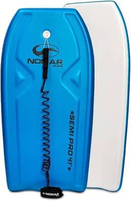 Prancha Bodyboard Semi-Pro 41 Nomar Surf 105cm Azul Com Leash