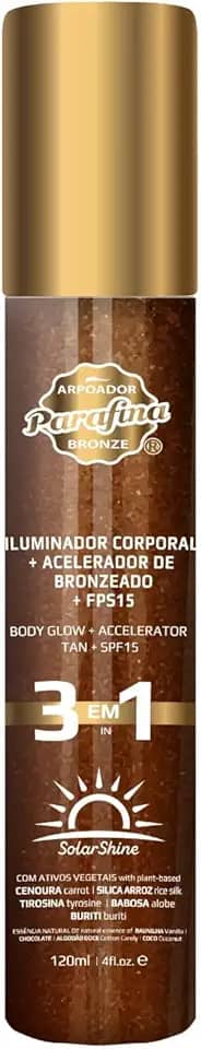 Parafina Bronze Solar Shine Glow Acelerador de Bronzeador + Fps15 120ml