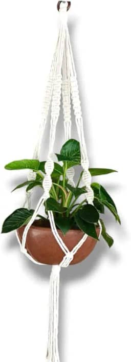 Suporte Corda Para Pendurar Vasos de Plantas Longo 120 cm Arte Macramê