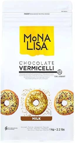 Granulado Choc Belga Milk Monalisa Vermicelli 1kg Callebaut