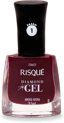 Risqué Esmalte Diamond Gel Amora Negra Cremoso 9 5Ml Amora Negra 9.5 Ml