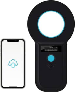 Smoostart Scanner de microchip Bluetooth, aumento de 1000 registros de armazenamento enorme de dados para PC e celular, distância de digitalização e aumento de velocidade, compatível com microchips