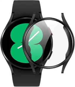 Capa Case Bumper Preto Com Película 9d P/galaxy Watch 6 44mm