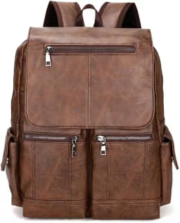 Mochila de Couro LukeSports Casual Urbana Luxo – 42cm – Grande, Elegante e Resistente