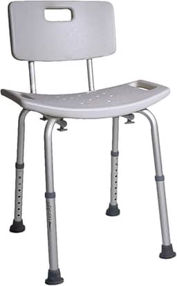 Banco Cadeira para Banho com Encosto e Regulagem de Altura Banqueta Idoso e Adulto até 130 KG Hidrolight