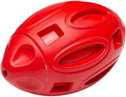 GermanHart Brinquedo Para Cachorro Hercules Bola Rugby Squix Com Apito Frango Vermelho Único