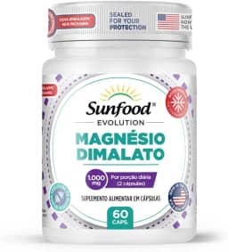 MAGNÉSIO DIMALATO 1.000MG 60 CAPSULAS SUNFOOD EVOLUTION