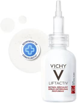 Vichy Liftactiv Sérum Facial Antirrugas Profundas com 0,2% de Retinol Puro, Peptídeos Anti-idade, Uniformiza a Textura e Auxilia na Renovação Celular 30ml