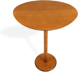 Mesa Lateral Monopé Laminada Design Orgânico 35x50cm (Mel)