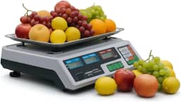 Balança Comercial Digital Até 40kg Função Tara E Zero Superfície Em Inox Painel LCD Alimentação Por Cabo Alta Precisão Para Uso Comercial E Industrial