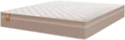 Colchão Casal Queen Molas Qatar 158x198x22cm Inducol - Suporta Até 200 Kg Por Pessoa (Bege/Branco)