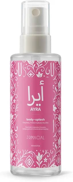 Body Splash Ayra 100ml by Primacial - Fragrância Floral e Gourmand com Notas de Orquídea e Tangerina