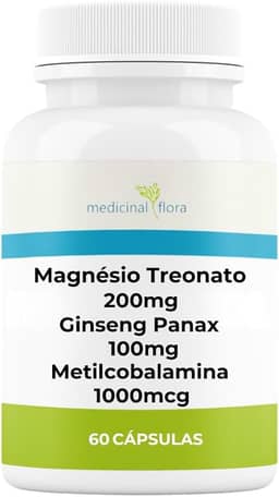 Magnésio Treonato + Ginseng Panax + Metilcobalamina - 60 Doses