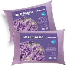 Kit 2 Travesseiros Infantil Antialérgico Com Aromaterapia Lavanda 30x45cm Macio Confortável Lavável à Máquina Crianças de 2 á 8 Anos