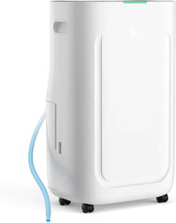 2025 Desumidificador atualizado de 5000 metros quadrados para porões com grande tanque de água de 6,5 L, temporizador de 24h, trava infantil, descongelamento, silencioso, molde, 4 modos de operação