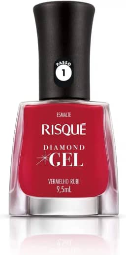 Risqué Esmalte Diamond Gel Vermelho Rubi Cremoso 9 5 Ml