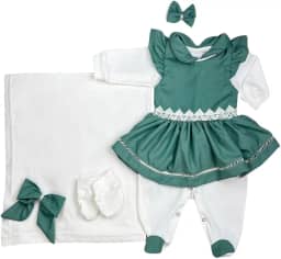 Saída Maternidade Menina Lavínia 05 Peças Roupas de Bebê