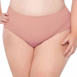 Kit 5 Calcinha Laser Box Plus Size Feminina Adulto Cós Alto Forro 100% Algodão Não Marca Lucia