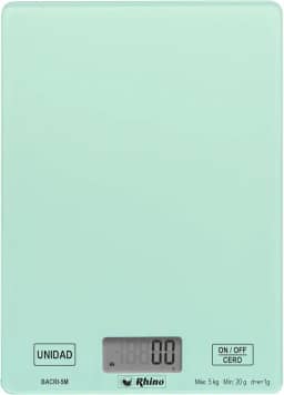 Balança Touch Digital de Cozinha RHINO BACRI-5M, 5Kg / 1g, vidro temperado, Alta Resistência