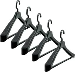 Kit Cabide Terno Preto Giratório - 5 unidades