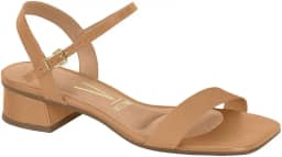 Sandália Feminina Salto Bloco Pelica Vermelho Vizzano 6454.111