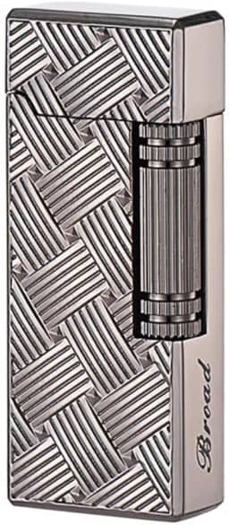 (Sem butano) Isqueiro de metal butano com pederneira, chama macia, design de dragão, acendedor de vela (teia preta)