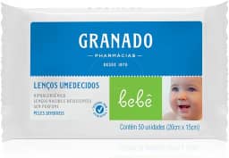 Granado Lenço Bebê, Pele Sensível, 50 Unidades