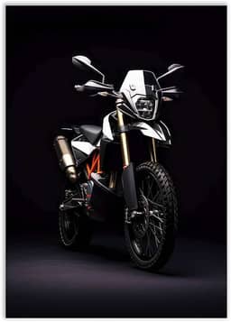 Placa Decorativa Moto Big Trail Ilustração Decoração Poster Quarto Sala