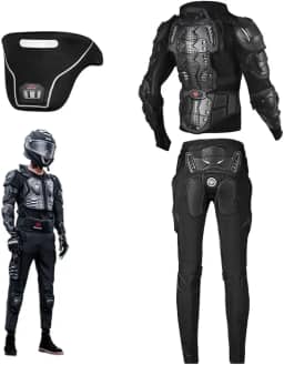 Jaqueta De Proteção Para Motocicleta Três Em Um, Colete Calça Protetor Cervical