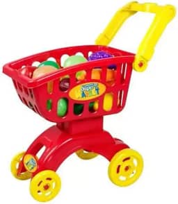 Carrinho super market vermelho, Braskit, vermelho, 45x24x50, 5, pacote de 18