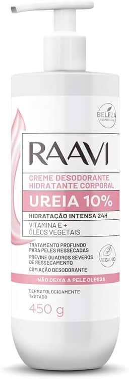 Raavi - Creme Hidratante Corporal com Ureia 10% 450g