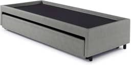 Bicama Box para Dois Colchões Solteiro Courino Cinza