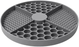 HOMELIFE Tapete Lamber/Comedouro de Silicone Pet NT-13 para Cães/Gatos, 4 Seções, Alimentação Lenta, Design Prático, Cor Cinza