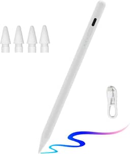 Caneta Stylus para iPad 10ª 9ª geração, iPad Pencil com carga total de 15 minutos, compatível com Apple iPad 6-10th 2018-2023, Pro 11/12.9 polegadas, iPad Mini 5/6ª geração, iPad Air 3/4/5ª versão