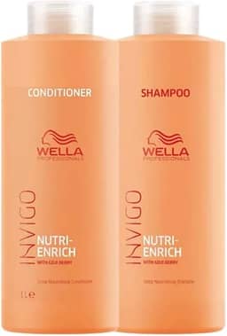 Kit Shampoo E Condicionador 1L Nutri Enrich Invigo Wella Professional
