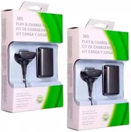 Kit 2 Baterias Recarregáveis Para Controle Manete Joystick Sem Fio Xbox 360 + Cabo Usb Carregador incluso