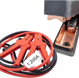 Cabo de Chupeta 1200 Amperes Para Caminhão Carro Moto Onibus Caminhonete Trator Forte Grosso Comprido Fios e Garras em Cobre Legitimo