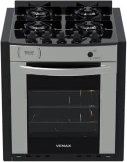 Fogao A Gas De Embutir Gaudi Prisma Vitreo Bl 4q Inox Gas Glp