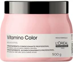 L'Oréal Professionnel Máscara de Tratamento Vitamino Color, Protege e preserva a cor do cabelo, Aumenta o Brilho, Hidrata e Desembaraça, Para cabelos com coloração, 500g