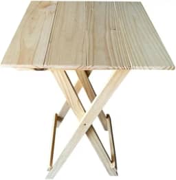 Mesa Dobrável de Madeira Pinus | Prática, Compacta e Ideal para Ambientes Externos