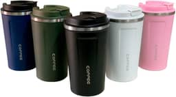 Copo Térmico Cafe Cerveja Com Tampa Aço Inoxidável Anti-vazamento 500ml Cor:Preto