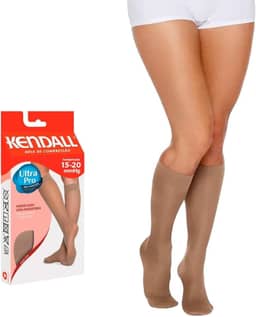Meia de Compressão Kendall 3/4 15-20mmHg com ponteira 1671