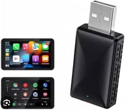 Adaptador Android Auto e CarPlay Sem Fio, Conversor de Conexão Wireless, Compatível com iPhone e Android