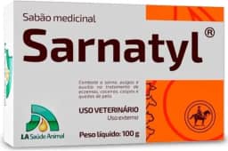 Sarnatyl Sabonete Medicinal Contra Sarna Pulgas Coceiras Caspa 100g - Cães, Gatos, Equinos, Bovinos