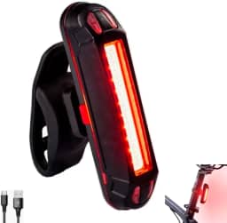 Lanterna Para Bike Traseira 5 Modos de Iluminação Recarregável USB Sinalizador Bicicleta Luz Duas Cores - ROCCAMARE