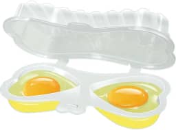 Injetemp Forma Omeleteira Coração plástico - Faz 2 Ovos No Microondas - Egg Fácil